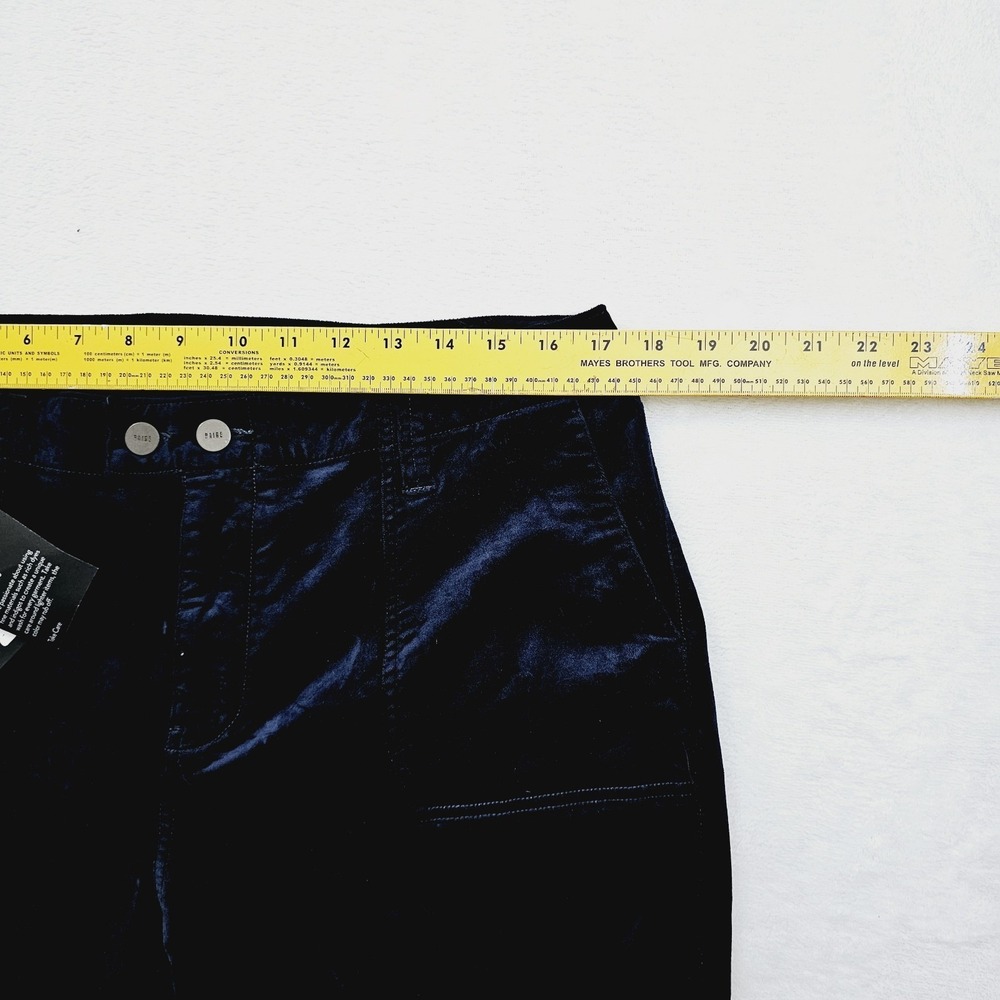 NEW Paige Womens 32 Mayslie Jogger Navy Blue Velvet Ankle Zip Utility Pants - Picture 7 of 14